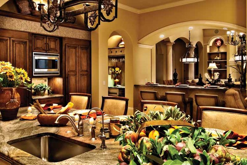 House Design - Interior - Kitchen 2 for Mediterranean House Plan #930-440 - 5 bed, 5.5 bath