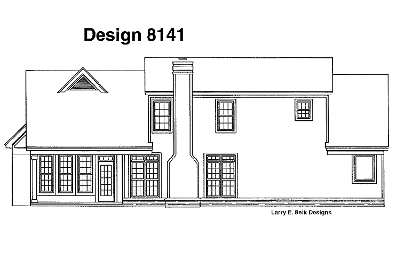 Dream House Plan - Exterior - Rear Elevation for Country House Plan #952-133 - 4 bed, 2.5 bath