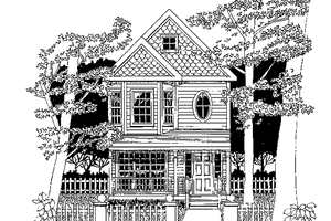 Country Exterior - Front Elevation Plan #1053-36