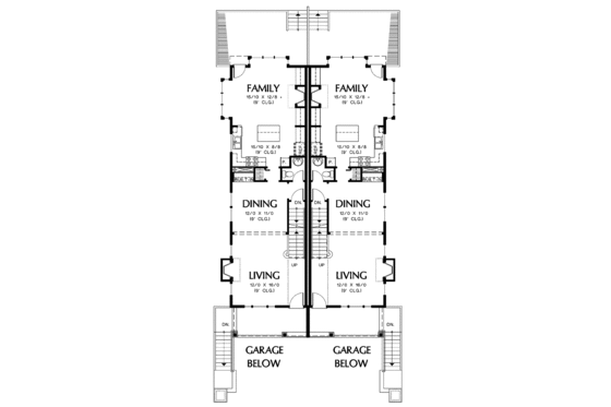 Floor Plan - Main Floor for Colonial House Plan #48-840 - 3 bed, 2.5 bath