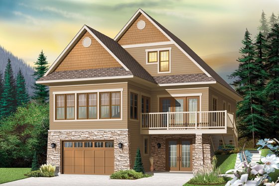 Exterior - Front Elevation 3 for Country House Plan #23-2495 - 4 bed, 3.5 bath