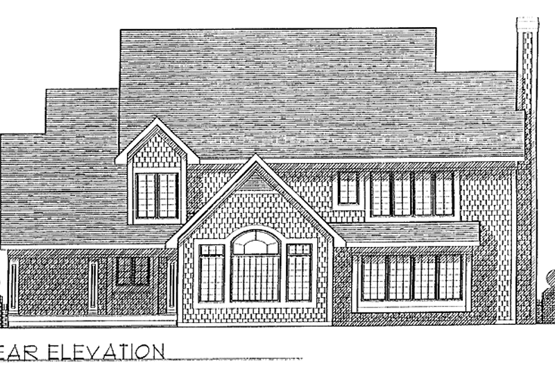 Home Plan - Exterior - Rear Elevation for Country House Plan #70-1332 - 3 bed, 2.5 bath