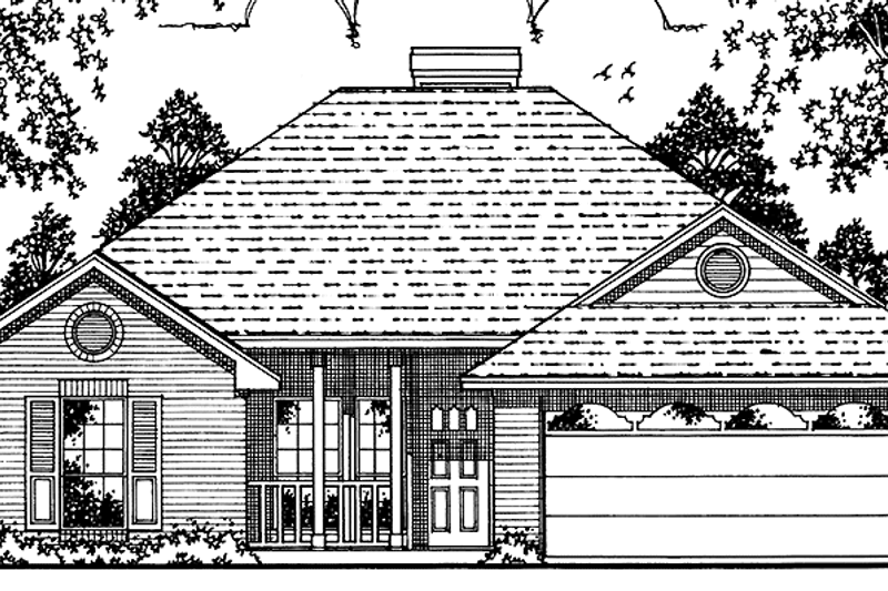 Architectural House Design - Country Exterior - Front Elevation Plan #42-620