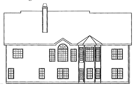 Exterior - Rear Elevation 2 for Country House Plan #927-150 - 3 bed, 2.5 bath