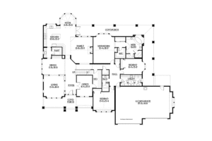 Floor Plan - Main Floor for Victorian House Plan #132-556 - 3 bed, 2.5 bath