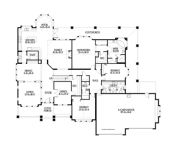 Dream House Plan - Victorian Floor Plan - Main Floor Plan #132-556