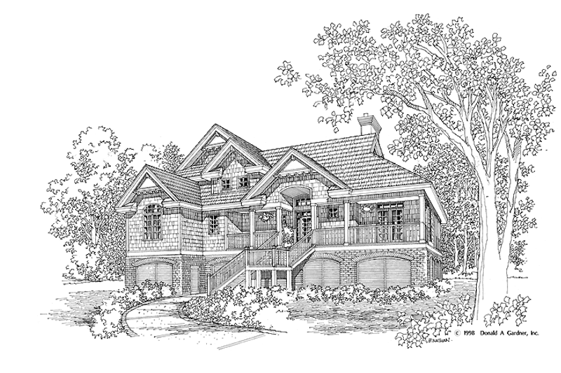 Home Plan - Craftsman Exterior - Front Elevation Plan #929-411