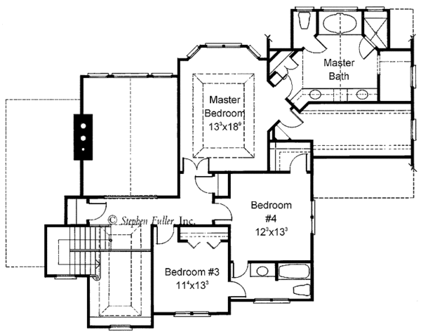 House Design - Country Floor Plan - Upper Floor Plan #429-360