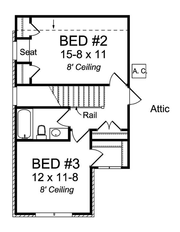 Dream House Plan - Traditional Floor Plan - Upper Floor Plan #513-2131