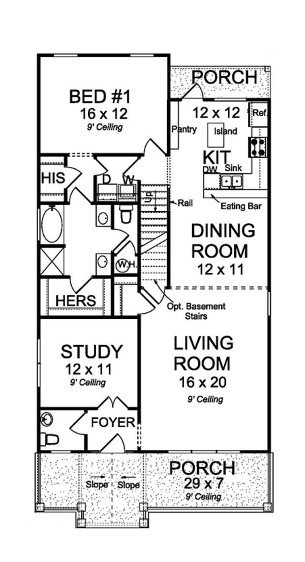 Dream House Plan - Country Floor Plan - Main Floor Plan #513-2165