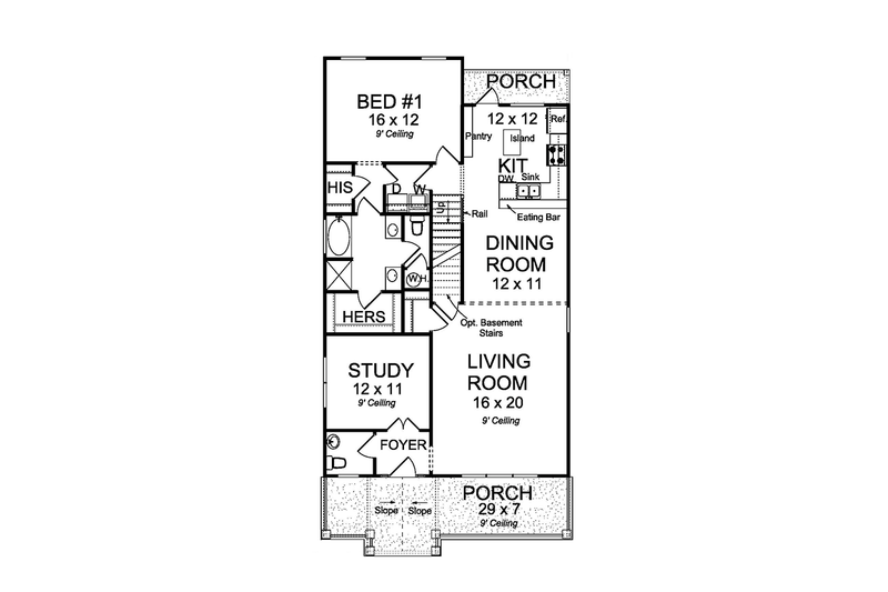 Dream House Plan - Floor Plan - Main Floor for Country House Plan #513-2165 - 3 bed, 2.5 bath