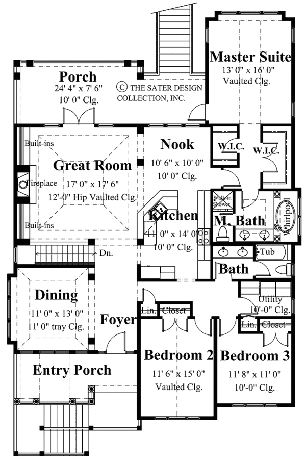 Dream House Plan - Country Floor Plan - Main Floor Plan #930-159