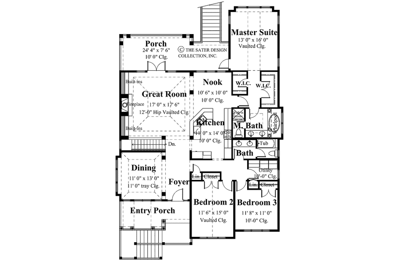 Home Plan - Floor Plan - Main Floor for Country House Plan #930-159 - 3 bed, 2 bath