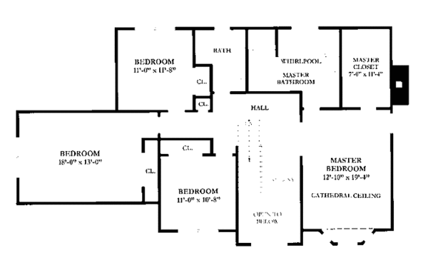 Architectural House Design - Contemporary Floor Plan - Upper Floor Plan #1003-5