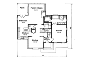 European Style House Plan - 3 Beds 2.5 Baths 1786 Sq/Ft Plan #41-130 
