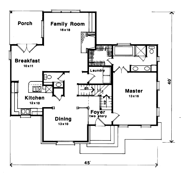 Home Plan - European Floor Plan - Main Floor Plan #41-130