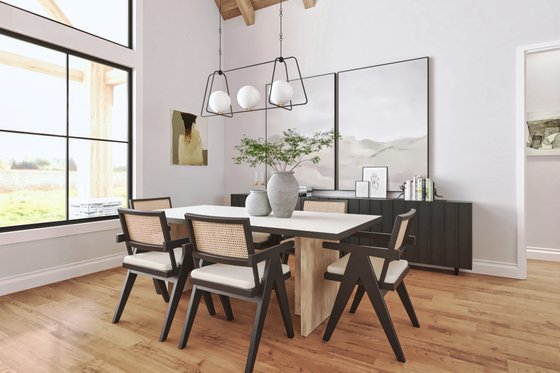 Interior - Dining Room for Farmhouse House Plan #119-456 - 3 bed, 2.5 bath