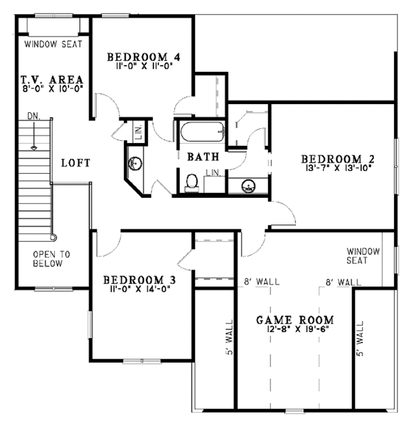 Dream House Plan - Country Floor Plan - Upper Floor Plan #17-3116