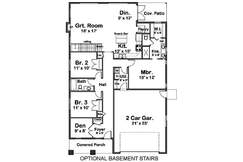 Dream House Plan - Floor Plan - Other Floor for Contemporary House Plan #126-185 - 3 bed, 2 bath