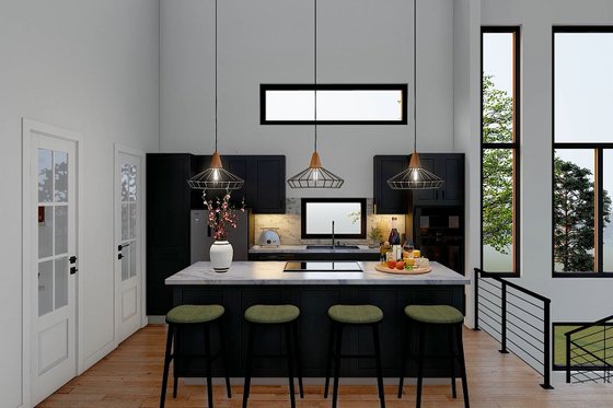 Interior - Kitchen for Contemporary House Plan #932-1266 - 3 bed, 4 bath