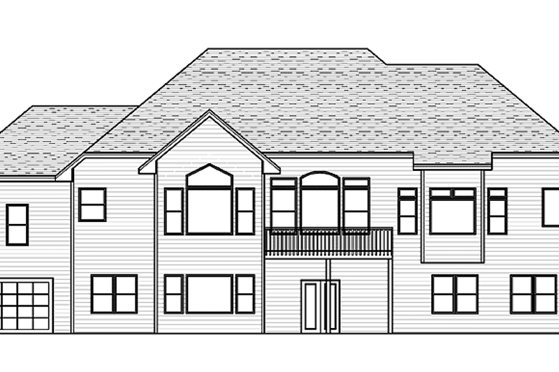 Home Plan - Exterior - Rear Elevation for European House Plan #51-615 - 2 bed, 2 bath