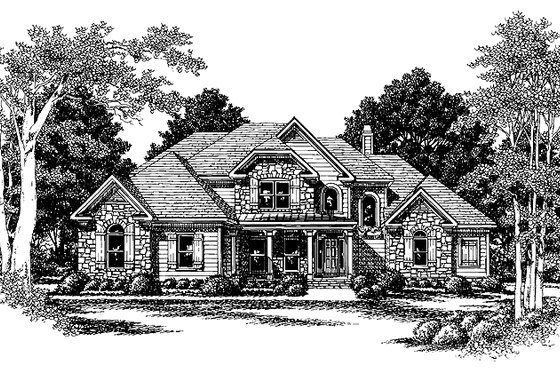 Exterior - Front Elevation 7 for Country House Plan #927-567 - 4 bed, 3.5 bath