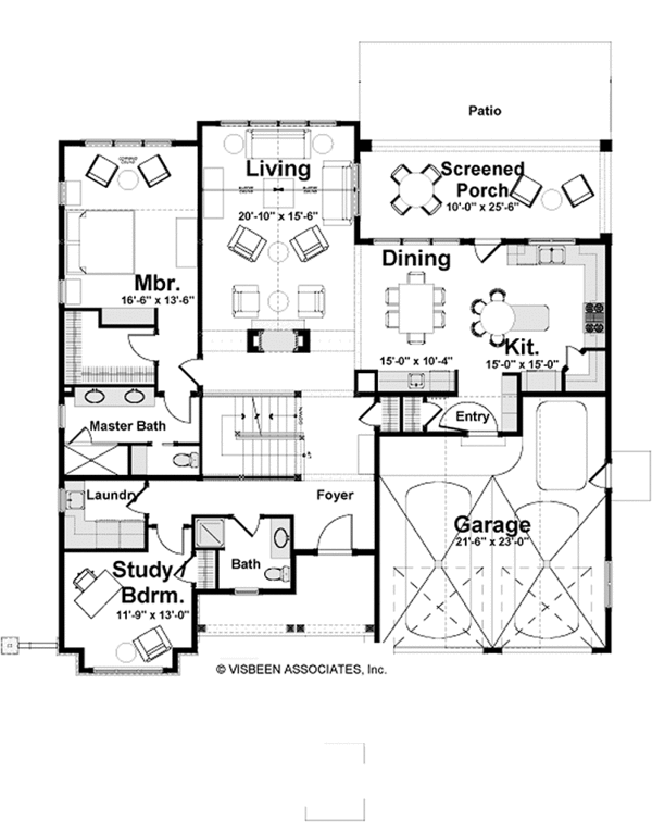 Architectural House Design - Craftsman Floor Plan - Main Floor Plan #928-230