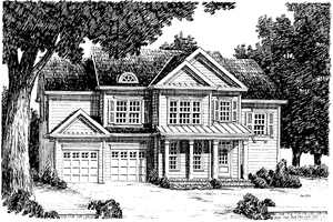 Country Exterior - Front Elevation Plan #927-618