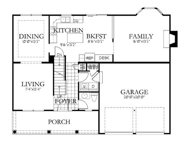 Architectural House Design - Country Floor Plan - Main Floor Plan #1029-25