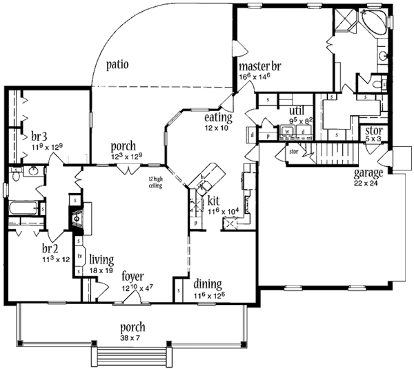 Dream House Plan - Classical Floor Plan - Main Floor Plan #36-511