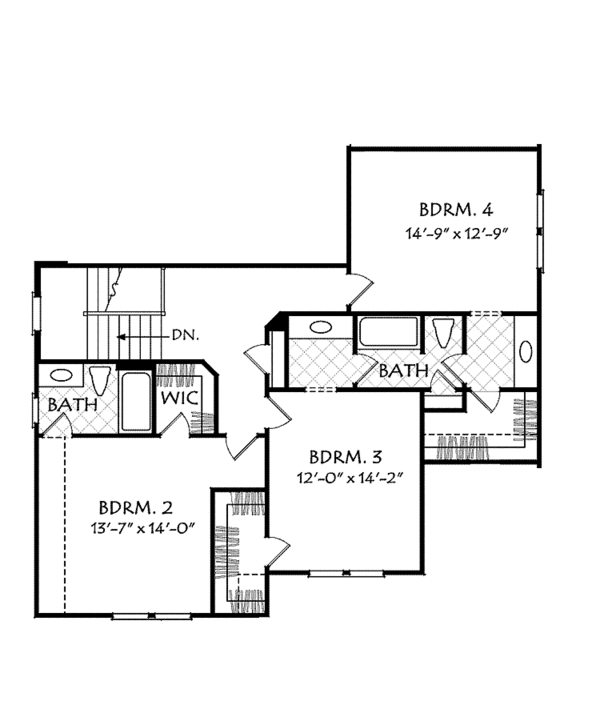 House Plan Design - European Floor Plan - Upper Floor Plan #927-543