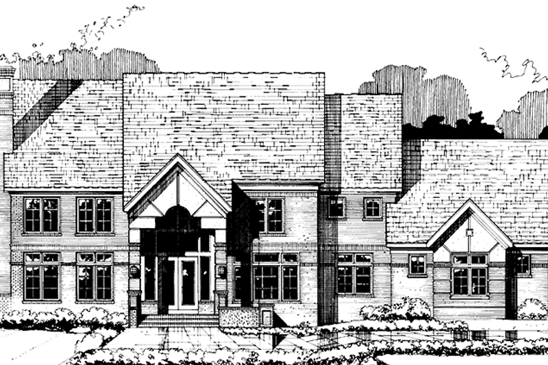 House Blueprint - Contemporary Exterior - Front Elevation Plan #953-52