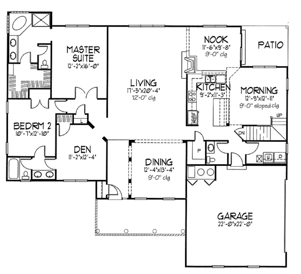 House Design - Country Floor Plan - Main Floor Plan #320-925