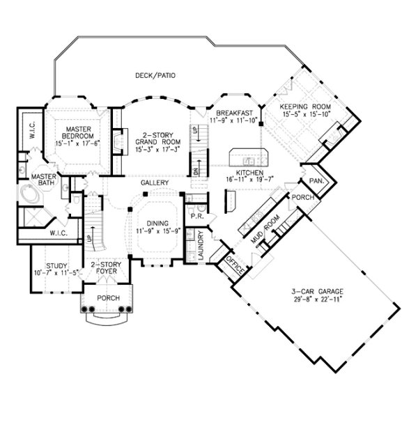 Traditional Floor Plan - Main Floor Plan #54-526