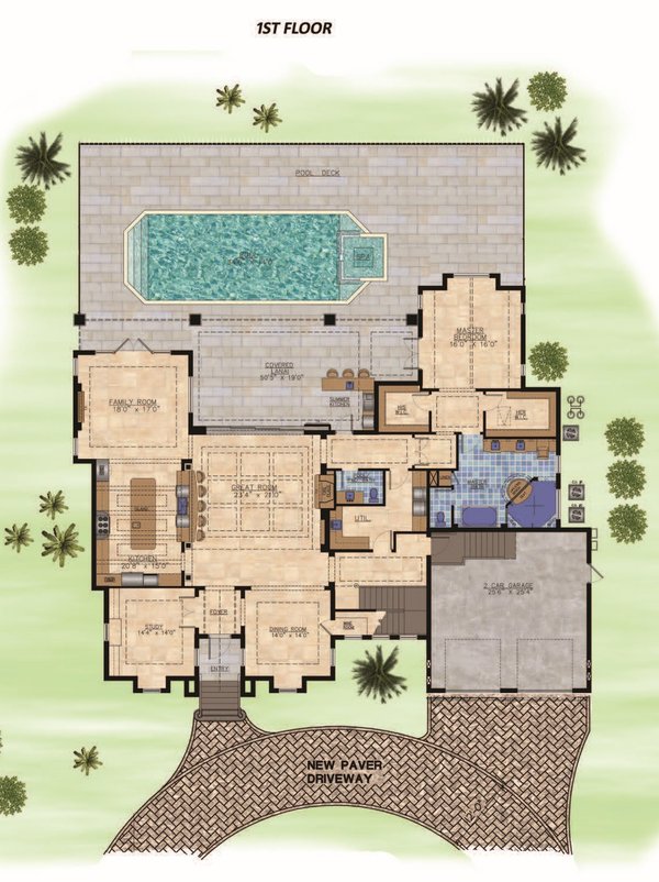 Contemporary Floor Plan - Main Floor Plan #548-65