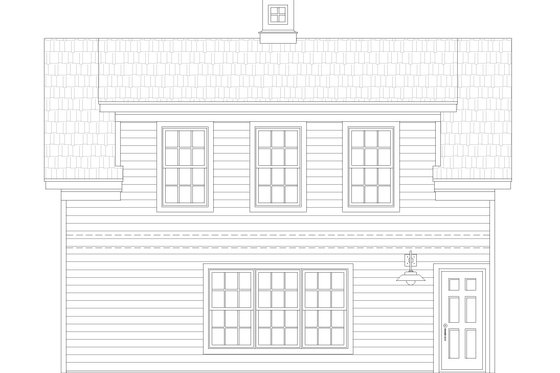 Exterior - Other Elevation 1 for Traditional House Plan #932-600, 1 bath