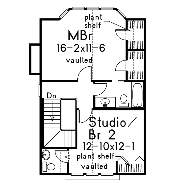 Home Plan - Cottage Floor Plan - Upper Floor Plan #57-153