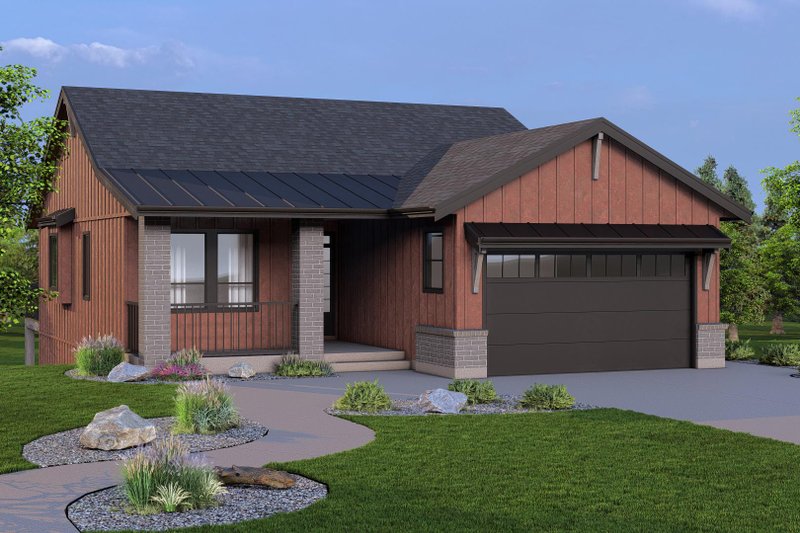 Dream House Plan - Farmhouse Exterior - Front Elevation Plan #1100-86