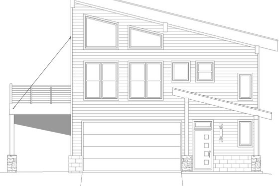 Exterior - Other Elevation 1 for Modern House Plan #932-575 - 3 bed, 2 bath