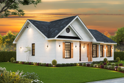 Traditional Style House Plan - 3 Beds 2 Baths 1426 Sq/Ft Plan #54-654 