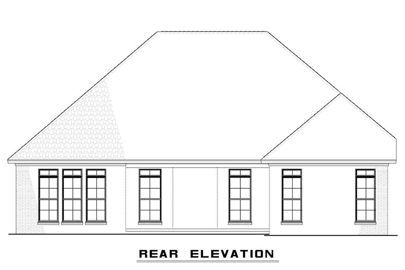 Home Plan - Exterior - Rear Elevation 1 for Ranch House Plan #923-93 - 3 bed, 2 bath