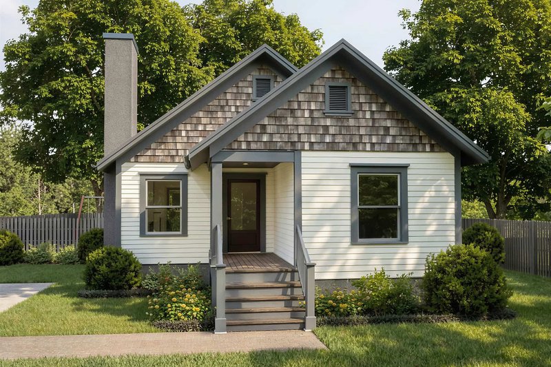 House Plan Design - Exterior - Front Elevation 2 for Bungalow House Plan #79-135 - 3 bed, 2 bath