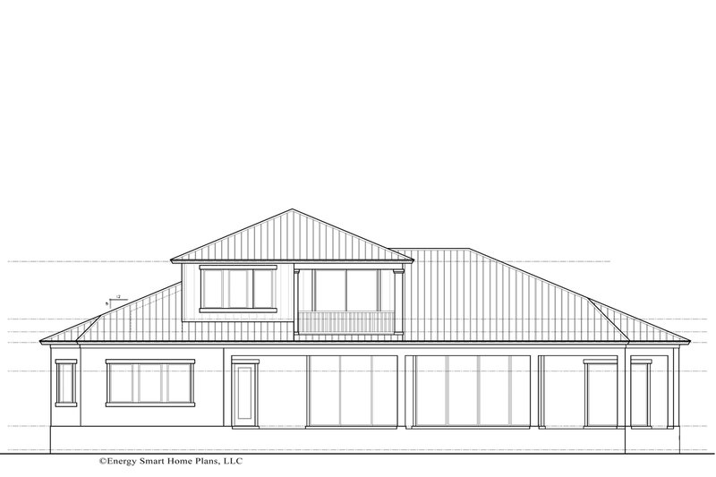 Dream House Plan - Exterior - Rear Elevation 1 for Ranch House Plan #938-112 - 4 bed, 4.5 bath