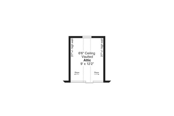 Floor Plan - Upper Floor for Cottage House Plan #124-1372, 1 bath