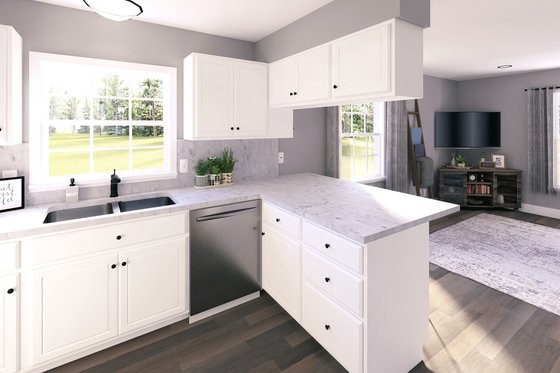 Interior - Kitchen for Country House Plan #44-203 - 2 bed, 1 bath