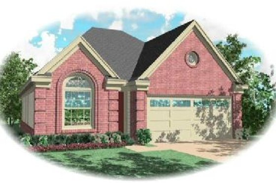 Exterior - Front Elevation for European House Plan #81-190 - 3 bed, 2 bath
