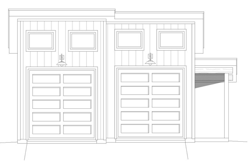 Home Plan - Exterior - Front Elevation 3 for Contemporary House Plan #932-82, 0 bath