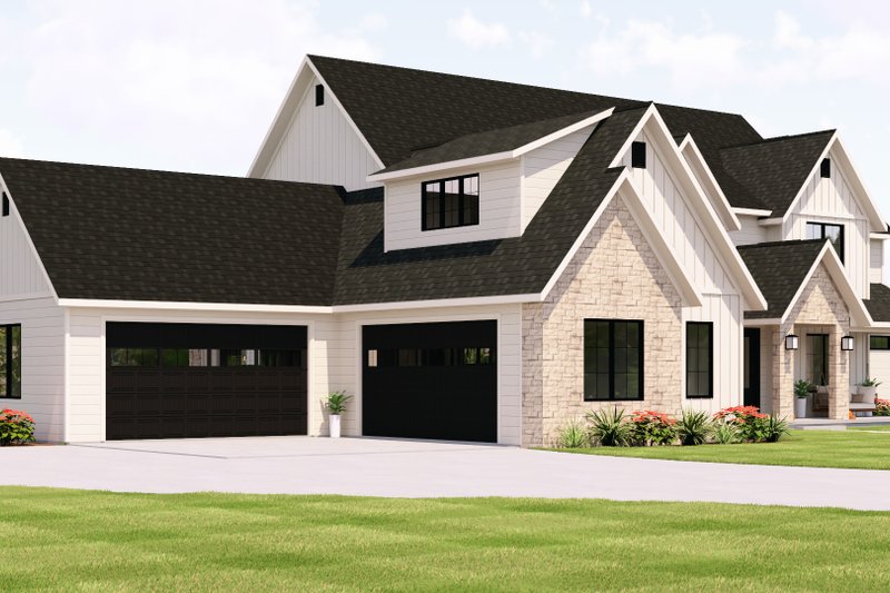 House Design - Exterior - Other Elevation 3 for Modern House Plan #1064-478 - 5 bed, 3.5 bath