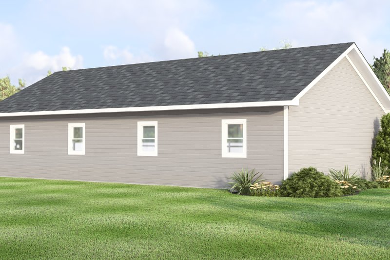 Home Plan - Exterior - Rear Elevation for Country House Plan #1064-76, 0 bath