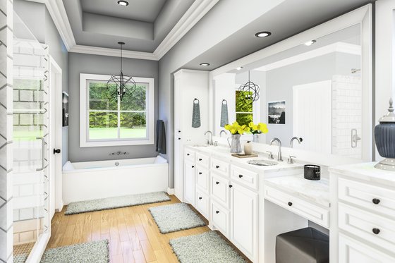Interior - Master Bathroom for Farmhouse House Plan #406-9666 - 4 bed, 2 bath
